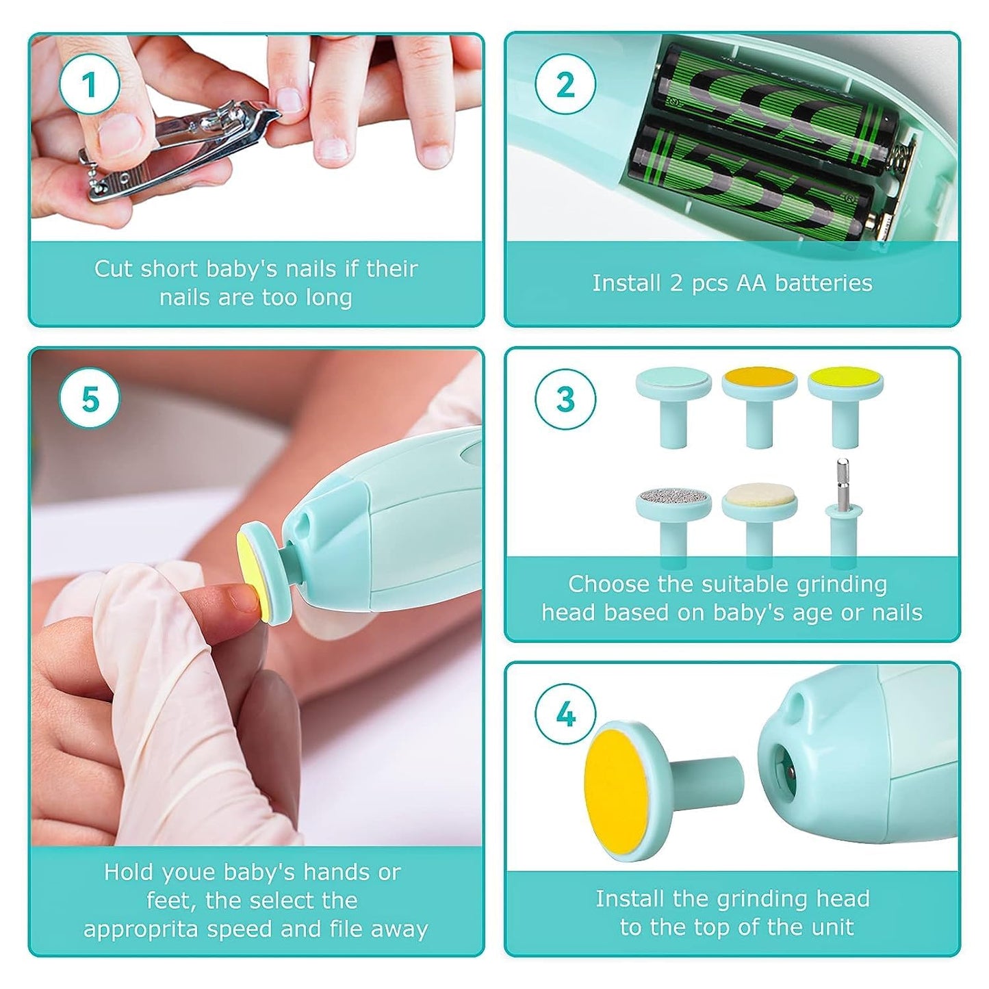 Baby Nail Trimmer | Electric-Safe Baby Nail Clippers
