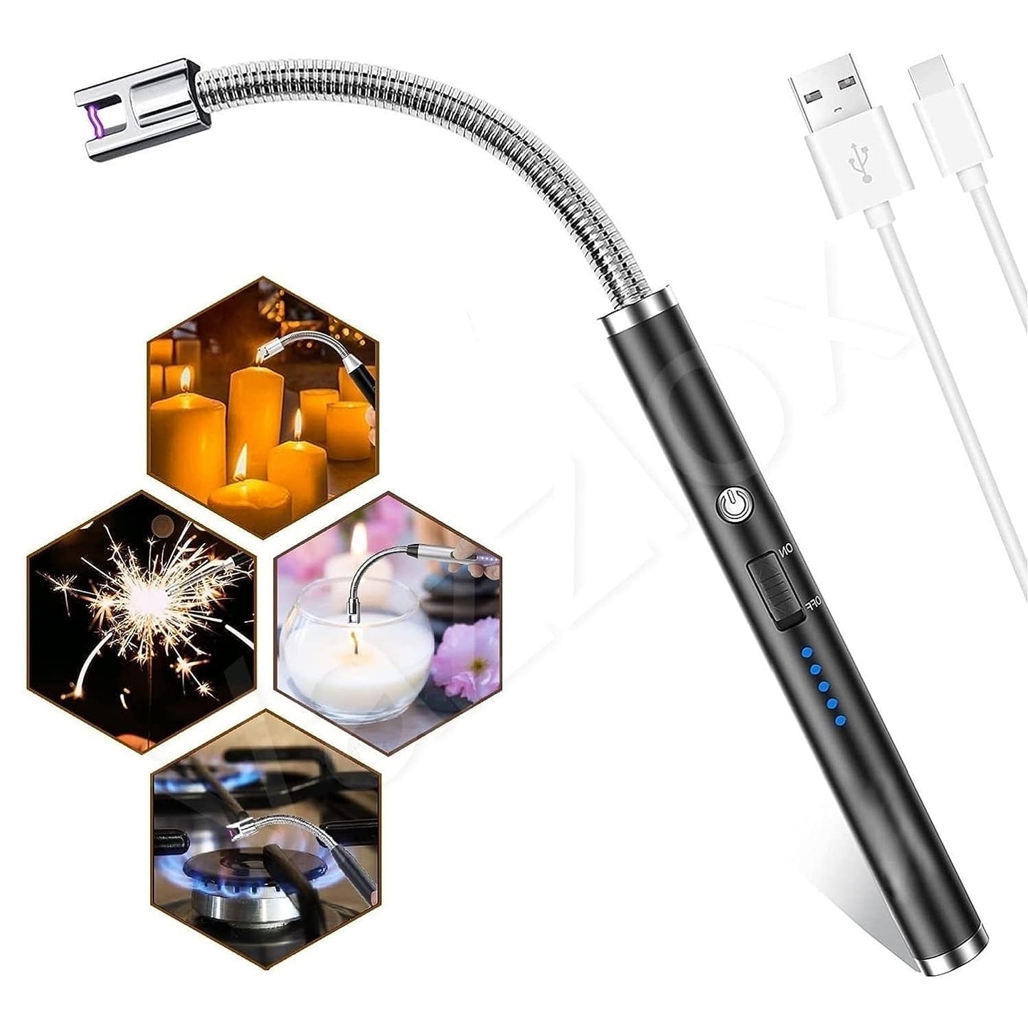 Stainless Steel Electric Rechargeable Gas Lighter